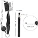 Gzingen Golf Tool Set, Golf Club Groove Sharpener and Retractable Golf Club Brush, Re-Grooving Tool and Cleaner for Wedges & Irons for Golfers, Practical Sharp and Clean Kits (Black Sharpener)