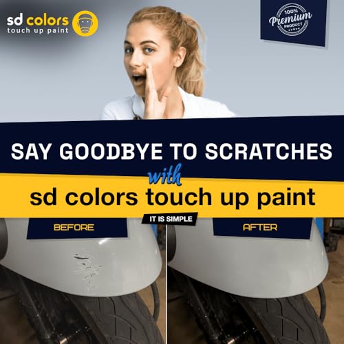 SD COLORS Obsidian Black 197 Ausbesserungslack, 15 ML, Reparatur-Pinsel, Farbcode 197 Obsidian-Schwarz (Farbe)