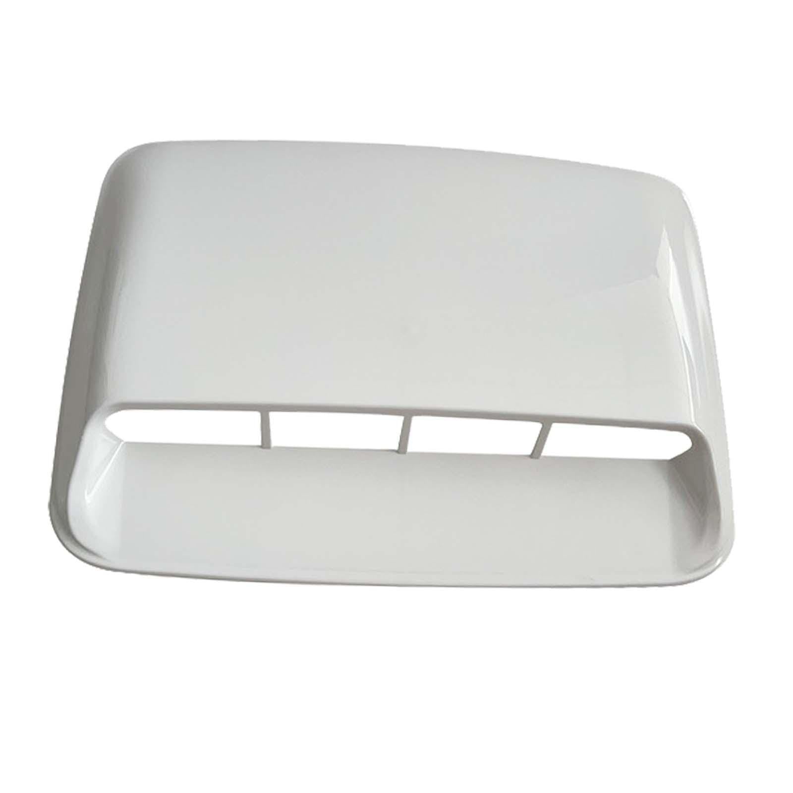 QUILSTM Hood Scoop Vent Cover Premium Accessories Vehicle Performance Car Air Decorative Intake Offers Simple Installation Car Hood Vent Automobile, White, 40x28cm