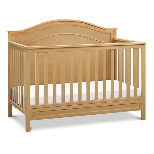 Image of Davinci Charlie 4-in-1 Convertible Crib, GREENGUARD Certified, Honey | Converts to Toddler Bed, Daybed, Full-Size Bed, 4 Adjustable Mattress Heights, Conversion Kits Sold Separately, Easy Assembly