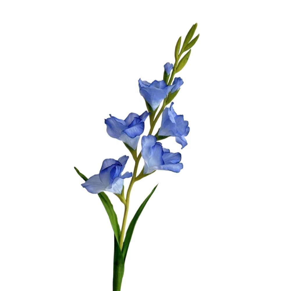 Huffa Blue Sword Orchid Artificial Flower - Realistic Decorative Ornaments For Living Room And Floral Landscaping(Blue)