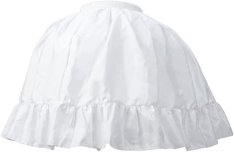 DICOSMETIC Women’s Petticoat Skirts White Short Petticoat Skirt Women Crinoline Petticoat Cotton Elastic Waist Petticoats 45cm Short Underskirt for Lolita and Tutu Skirts