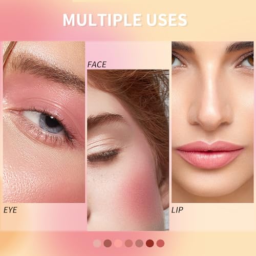 Soft Cream Blush - Orange Liquid Blush - Milk Jelly Blush - Lightweight Blushers for Cheeks Make Up - Long-Lasting Liquid Blush For High-Pigment Colour - Dewy Finish,Natural Looking - Image 6