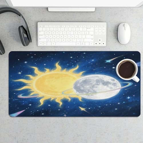 Moon Sun Desk Mat Mouse Pad Grande Antideslizante miniatura 5