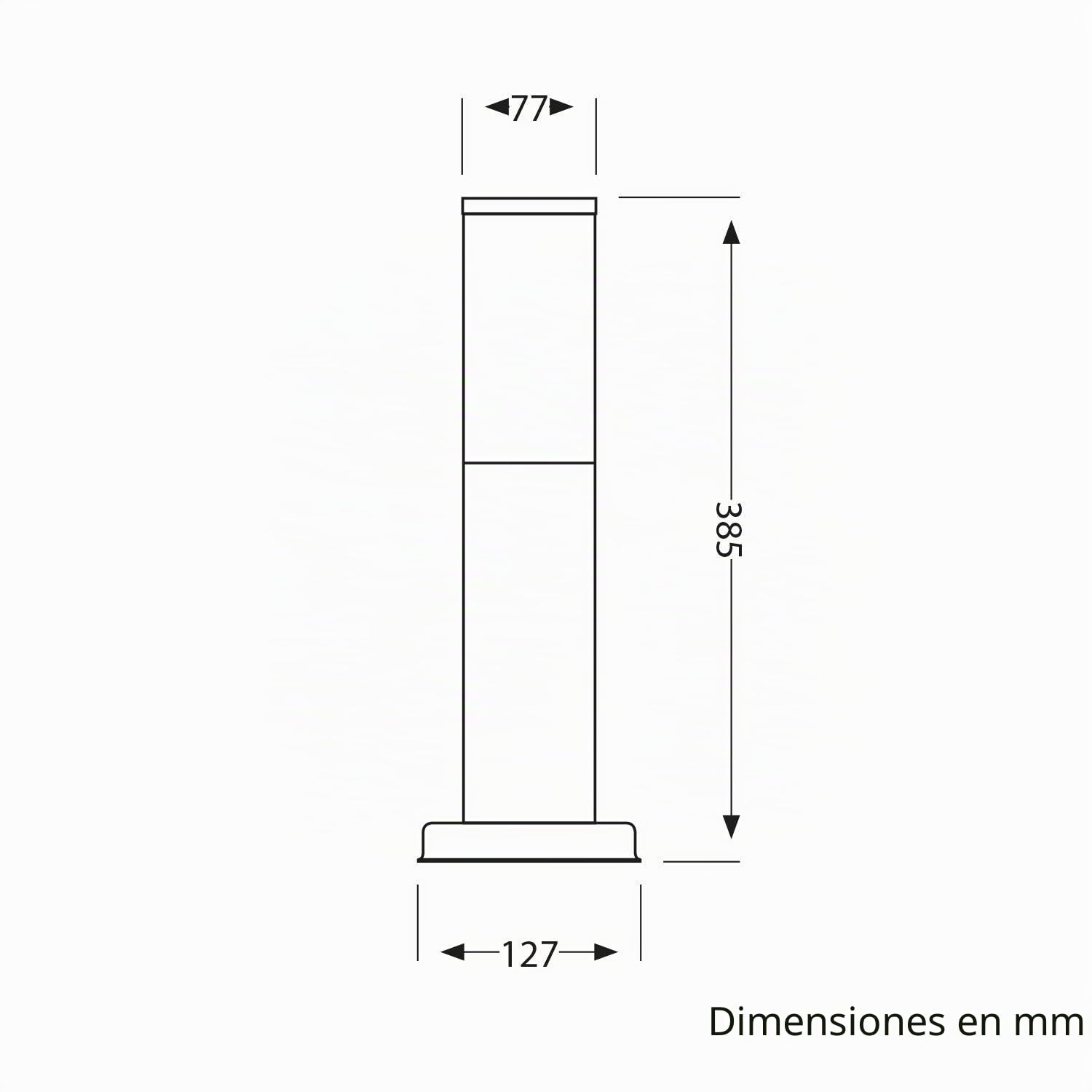 ledscom.de 5 farolas de camino/balizas PORU para exterior, IP44, 39 cm, antracita, 1 casquillo E27 de máx. 40 W