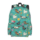 famliihw Mochila para laptop, mochila multiuso para homens, mulheres, viagens, trilhas, Cavalo, Medium, Cavalo