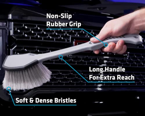 image for VIKING Car Wash Brush, Wheel and Fender Brush, Long Handle Tire Cleane