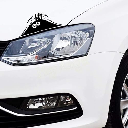 Image of Black Monster Bumper Sticker Funny Peeking Monster Car Decal for Bumper Car Trucks Motorcycle Laptop Decor(11x4.25 inches, 3Pcs)