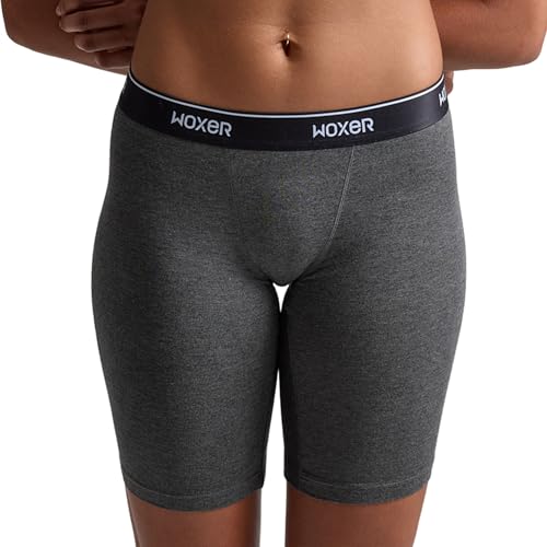 Image of Woxer Womens Boxers - Biker 9 inch Boy Shorts Underwear for Women, Modal Boxer Briefs, Chafe Free, Womens Underwear