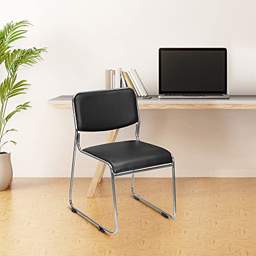 Image of Nilkamal Contract 01 Soft PVC Chair, Black