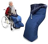 Thermo Schlupfsack mit flauschigem Webpelz von FabaCare für Rollstuhlfahrer, wasserdichte Winter Beinschutzdecke für Rollstuhlfahrer, extra warm & pflegeleicht, extra warm, Größe XXL