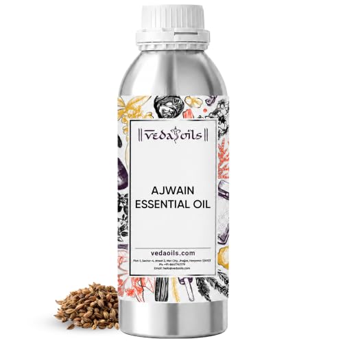 Image of VedaOils Ajwain Essential Oil 100ml | 100% Pure & Natural Ajwain Oil for Aromatherapy, Massage & Home Fragrance | Ideal for Diffusers, DIY Beauty & Wellness Uses