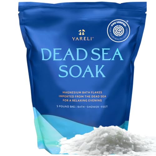 Yareli Magnesium Flakes, 5lb, Dead Sea Bath and Foot Soak, Alternative to ...