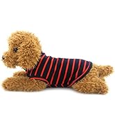 Ranphy Small Dog/Cat Striped Shirt Tank Top Vest Cotton T-Shirt Camp Shirt for Dogs Pet Apparel C...