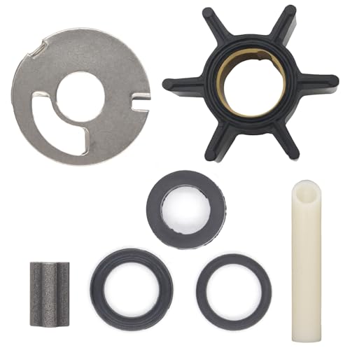 Image of QuickMarine 89980T1 Water Pump Impeller Repair Kit for Mercury Marine 3.9-9.8 HP Outboard Motors Replacement 47-89980T1 47-89980Q1 Boat Engine