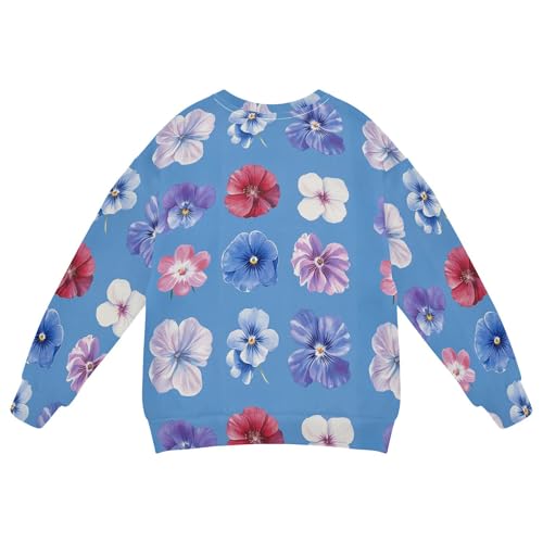 JUNZAN Art Oberonia Blue Kids Girls Sweatshirts Hoodies Fleece Kids Hoodies Boys Camping 4T2