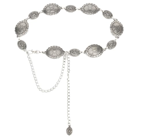 INOGIH Western-Cowgirl-Belts Country-Concert-Outfit for Women - Metal Link Western Cowboy Belts for Dresses Jeans2