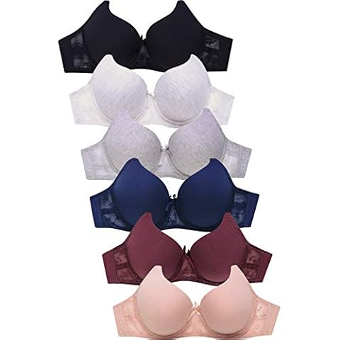 DailyWear Womens Everyday 6 Pack of Bras (32B, 4326P) Cover