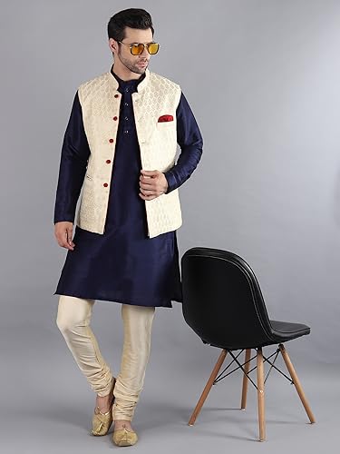 Image of Men's Kurta Pyjama with Nehru /Modi Jacket