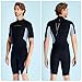 VLOBAOM Men's Shorty Wetsuit 3mm Neoprene Diving Suit Short Sleeves for Diving Snorkeling Surfing Swimming