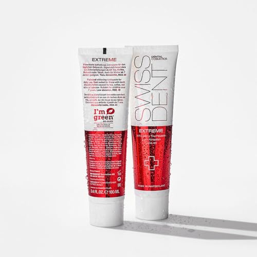 SWISSDENT EXTREME ZAHNCREME, 10 ml Reisegröße Whitening Zahnpasta, hilft speziell bei Verfärbungen durch Rotwein, Kaffee und Rauchen… – Ansicht 2