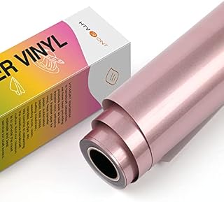 HTVRONT Heat Transfer Vinyl - 12in x10ft PU HTV Vinyl Roll Iron on Vinyl Easy to Cut & Weed for T-Shirt & Design (Rosegold)
