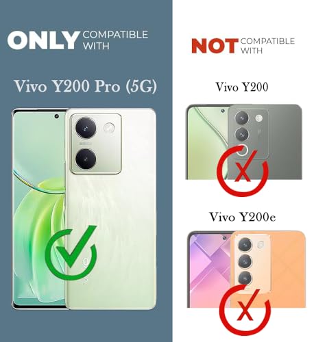 Image of Jkobi Back Cover for Vivo Y200 Pro 5G (Silicone Clear Shockproof Case with Camera Protection | Soft and Flexible | Transparent)