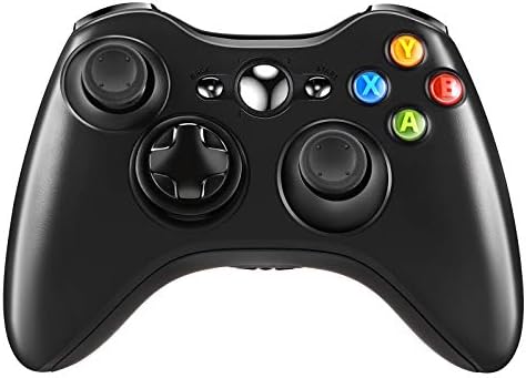 Crifeir Wireless Controller for Xbox 360 & 360 Slim - Xbox 360 Wireless Gamepad Replacement with Dual Vibration, Compatible with PC Windows 10/11/8/7 (Black)