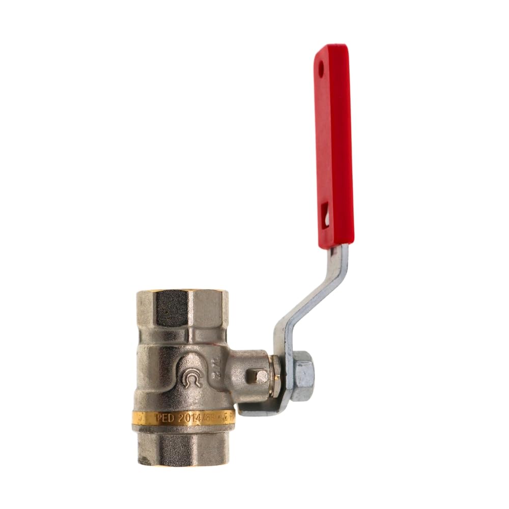 Valvola a sfera 4" IG/IG, con leva della finestra, con presa di tappo, guarnizione dinamica, rubinetto filettato interno, valvola a sfera in ottone potabile rosso