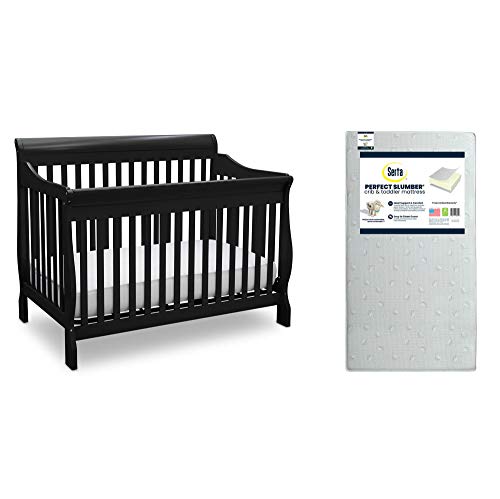 Delta Canton 4 in 1 Convertible Crib with Mattress Bundle