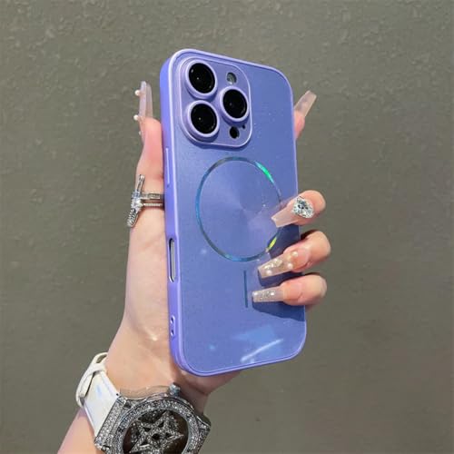 Coque iPhone 17 Pro Max paillettes violette pour soirée