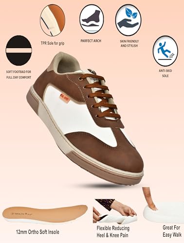Image of HEALTH FIT Softest Cushioned Sneakers Supreme Comfort Fashion Sneakers for Men's Low Top Sneakers Sophisticated Style Versatile Design 149