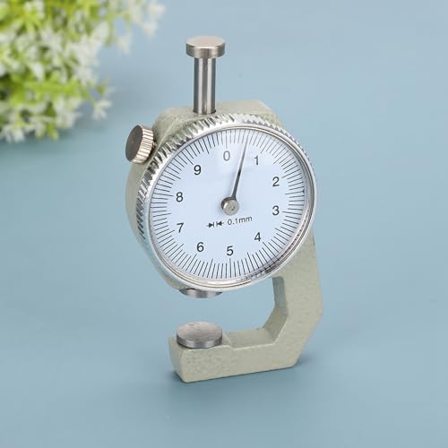 Calibrador de espesores con esfera redonda y cabeza plana para joyería, cuero y láminas, rango 0-10 miniatura 6