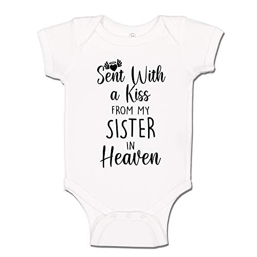 Image of Sent with A Kiss from My Sister in Heaven Baby Bodysuit Infant One Piece