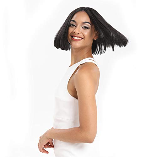 Lace Front BOB Wigs for Women NOBLE Realistic Synthetic Black Wig 10 inches