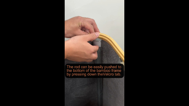 BALEINE Laundry Hamper with Lid, Tall Laundry Baskets with Bamboo Pull Handles, Large Laundry Bin with Internal Support (36 Gal/140L, Blue Pinstripe)