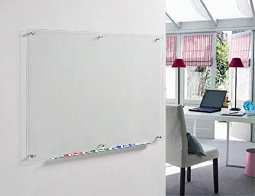 3x6 tray - Audio-Visual Direct Clear Glass Dry-Erase Board Set - 6' x 3' - Includes Hardware & Marker Tray (Non-Magnetic)