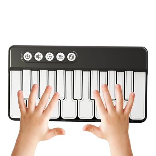 キッズキーボード ポータブル電子楽器インタラクティブライトアップキー 楽しいデザイン 早期教育ツール 3歳以上の男の子と女の子向け 教室活動 6x3.2x1.2インチ