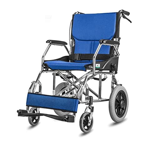 大人用の軽量自走式手動車椅子ポータブルおよび折りたたみ式アルミニウム合金車椅子、ハンドブレーキとホイール付き