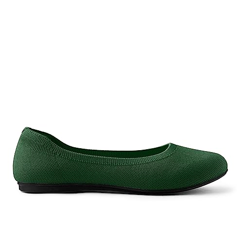 Arromic Green Flats Shoes for Women, Washable Round Toe Knit Ballet Flats Shoes with Comfortable Heel Cushions, Soft Slip on Dressy Shoes for Business Casual, Office, Work, Wedding4