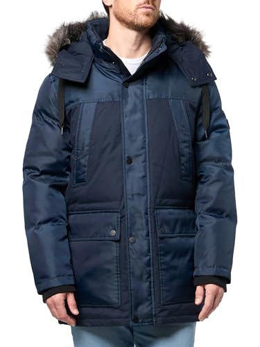 Image of Andrew Marc Men's Outerwear Tripp Mixed Media Faux Fur Hooded Parka