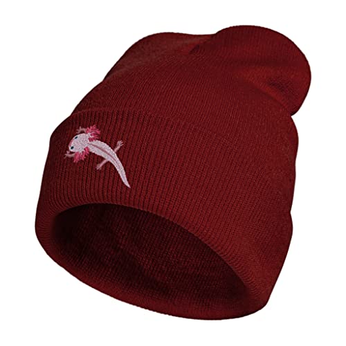 Image of Embroidery Goth Beanie Knit Hats for Men & Women, Embroidery Winter Hats Skull Cap