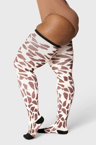 Image of Thunda Thighs Plus Size Thigh High Socks, Over the Knee High Boot Stockings Leg Warmers, Extra Long & Thick Socks
