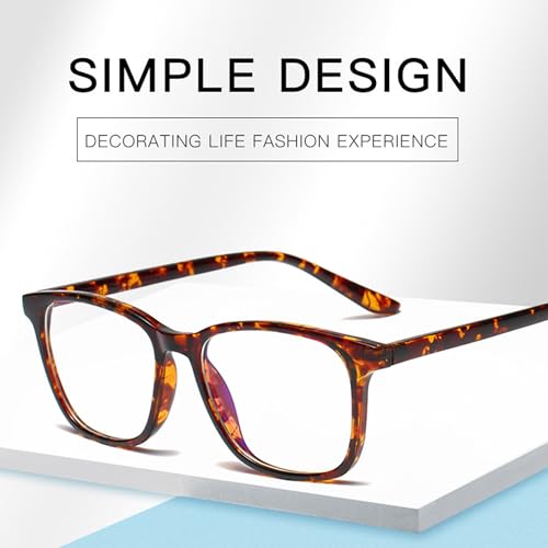 Image of Onrtry Non Prescription Glasses for Men Women Square Clear Lens Eyeglasses