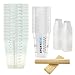 260 Piece EpoxyStix Ultimate Mixing Cup Combo Pack for Epoxy Resin and Paint - Includes 1oz Medicine, 10oz Graduated, 32oz Triangular Cups and 100 Mixing Sticks
