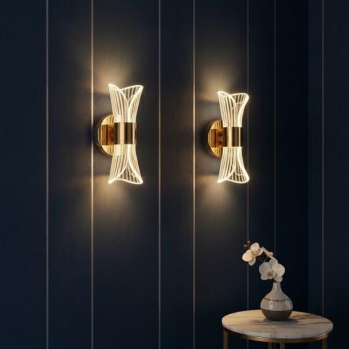 Image of Lyse Decor Wall Lights for Home Decoration LED Wall Light with 3 Color Modes, Easy Installation, Ideal for Modern Interiors, Bedroom, Living Room, Hallway, Office (2, WL05)
