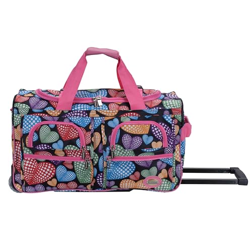 Rockland Rolling Duffel Bag, NEWHEART, 22