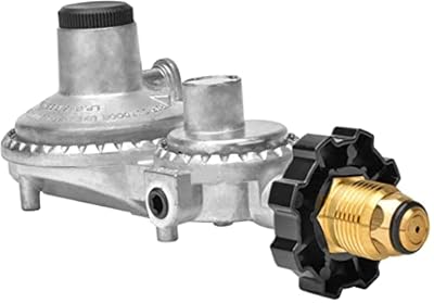 onlyfire Horizontal Two Stage Propane Regulator with POL Connection and 3/8" Female NPT Fitting