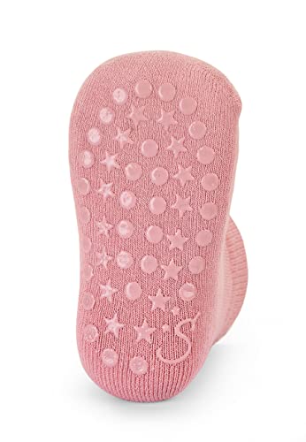 Sterntaler Baby - Mädchen Fliesen Socken Baby Abs-söckchen Doppelpack Uni Kurz, Rosa, 20