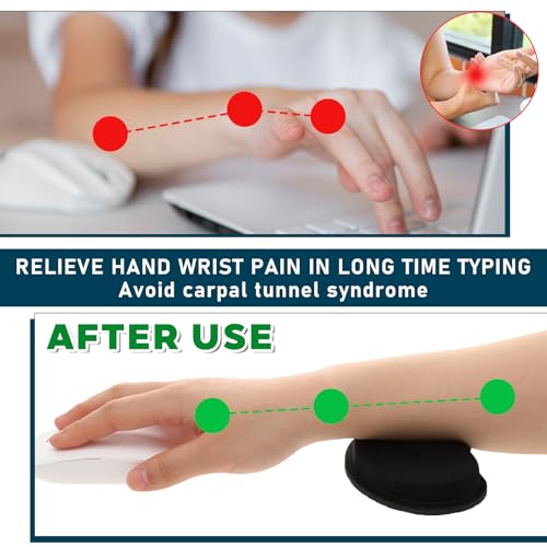 LXUEJIE 2 Stück Maus Handgelenkauflage, Ergonomische Handballenauflage Rutschfest Handballenauflage Maus mit Memory-Schaum zur Entlastung Handgelenks,für Maus Laptop Computer Arbeit Gaming Büro Zuhau